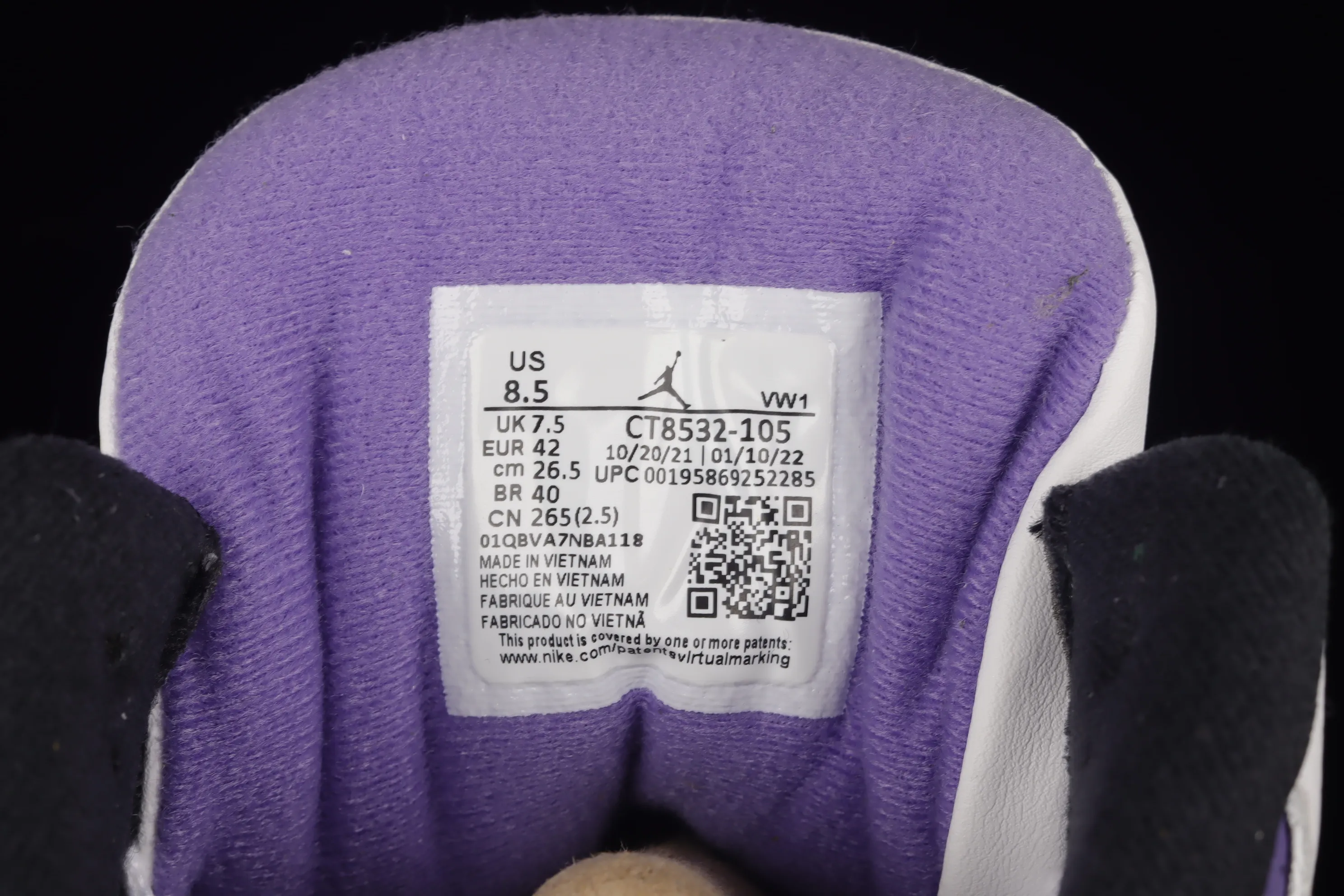 All categories Air Jordan Jordan series basketball shoes Air Jordan 3 Air Jordan 3 "Pine Green" AJ3 Joe 3 Villain Purple CT8532-105